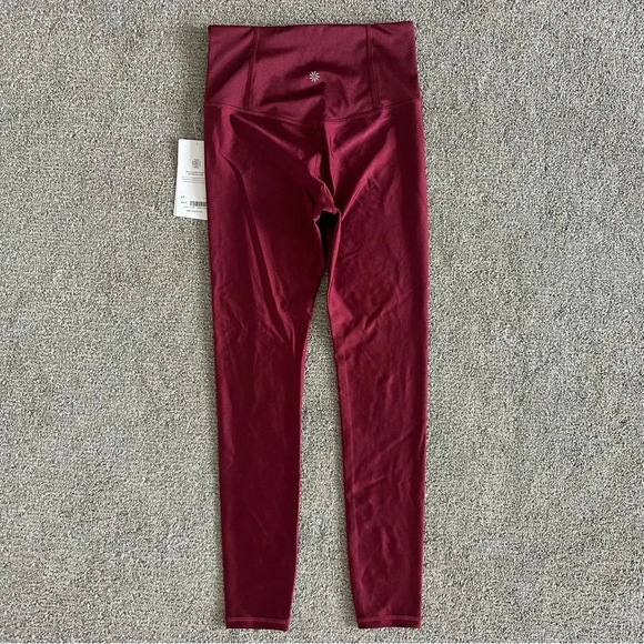NWT Athleta Elation Shine Tight Red Shinmer Leggings Size Small - Picture 5 of 10